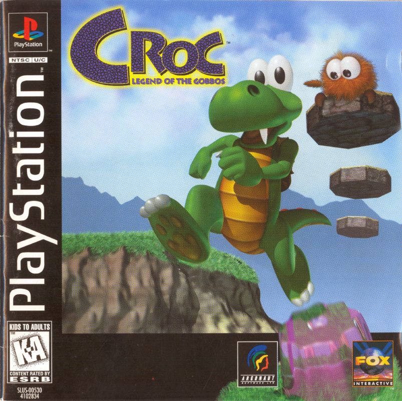 Croc box art for Playstation
